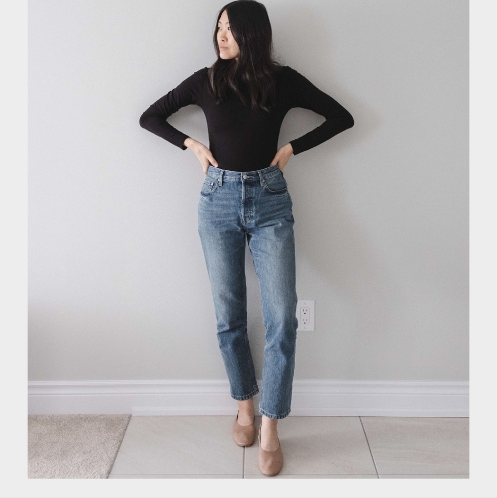 Everlane 90s Cheeky Straight Jeans Size 29 High Rise Non-Stretch Denim